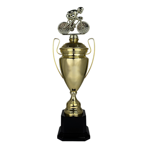 Trofeo de Copa de Metal con Figura Serie M1 de Ciclismo